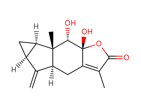 4a,5,5a,6,6a,6b,7,7a-Octahydro-7,7a-dihydroxy-3,6b-dimethyl-5-methylenecycloprop[2,3]indeno[5,6-b]furan-2(4H)-one