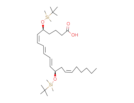 5(S),12(R)-bis<(tert-butyldimethylsilyl)oxy>-6(7),8(E),10(E),14(Z)-eicosatetraenoic acid