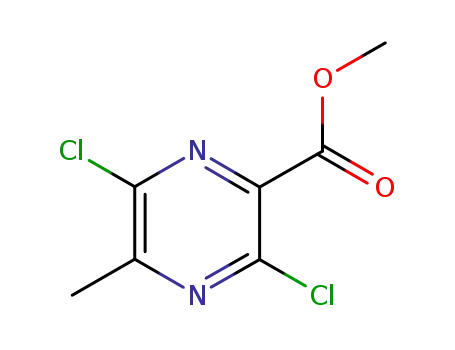 Molecular Structure of 72876-13-2 (Methyl 3,6-dichloro-5-Methylpyrazine-2-carboxylate)