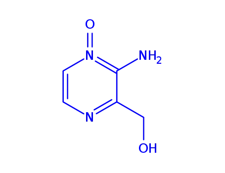 Molecular Structure of 72788-83-1 (Pyrazinemethanol, 3-amino-, 4-oxide (9CI))