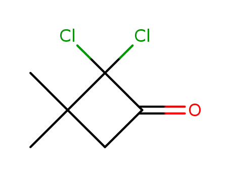 Molecular Structure of 72837-16-2 (Cyclobutanone,  2,2-dichloro-3,3-dimethyl-)