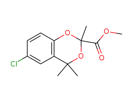 Molecular Structure of 73050-94-9 (methyl 6-chloro-2,4,4-trimethyl-4H-1,3-benzodioxine-2-carboxylate)