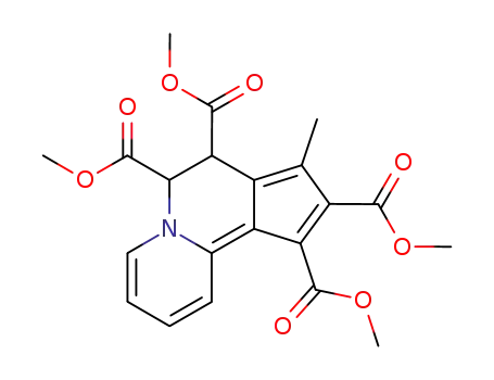 Molecular Structure of 71127-18-9 (6,7-Dihydro-8-methylcyclopenta[a]quinolizine-6,7,9,10-tetracarboxylic acid tetramethyl ester)