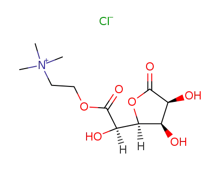 {2-[(<i>R</i>)-((2<i>S</i>)-3<i>c</i>,4<i>c</i>-dihydroxy-5-oxo-tetrahydro-[2<i>r</i>]furyl)-hydroxy-acetoxy]-ethyl}-trimethyl-ammonium; chloride