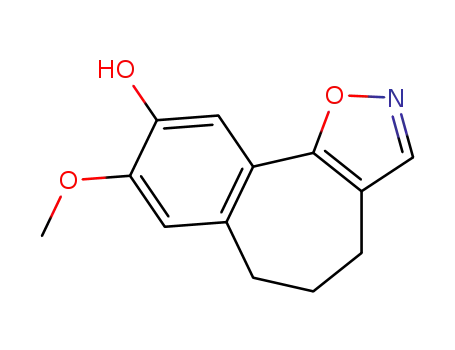 Molecular Structure of 71007-79-9 (8-methoxy-5,6-dihydro-4H-benzo[3,4]cyclohepta[1,2-d][1,2]oxazol-9-ol)