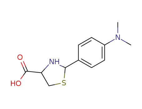 Molecular Structure of 72678-86-5 (2-[4-(dimethylamino)phenyl]-1,3-thiazolidine-4-carboxylic acid)