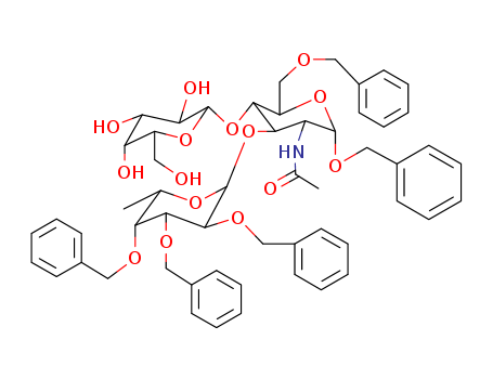 2-ACETAMIDO-1,6-DI-O-BENZYL-3-O-(2,3,4-TRI-O-BENZYL-SS-L-FUCOPYRANOSYL)-2-DEOXY-4-O-(B-D-GALACTOPYRANOSYL)-A-D-GLUCOPYRANOSIDE