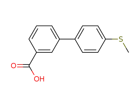 Molecular Structure of 728918-92-1 (4'-METHYLSULFANYL-BIPHENYL-3-CARBOXYLIC ACID)