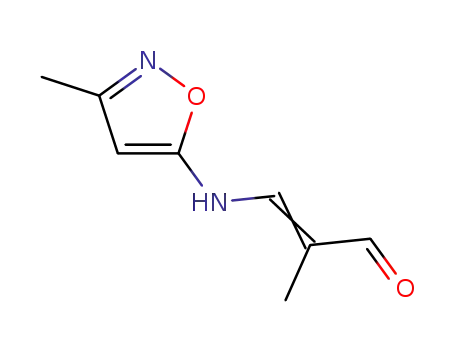 Molecular Structure of 71224-82-3 (2-Propenal,2-methyl-3-[(3-methyl-5-isoxazolyl)amino]-(9CI))