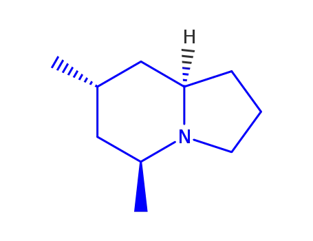 Molecular Structure of 727985-51-5 (Indolizine, octahydro-5,7-dimethyl-, (5S,7S,8aR)- (9CI))