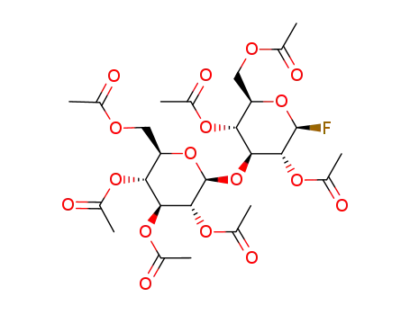Acetic acid (2R,3R,4S,5R,6S)-5-acetoxy-2-acetoxymethyl-6-fluoro-4-((2S,3R,4S,5R,6R)-3,4,5-triacetoxy-6-acetoxymethyl-tetrahydro-pyran-2-yloxy)-tetrahydro-pyran-3-yl ester