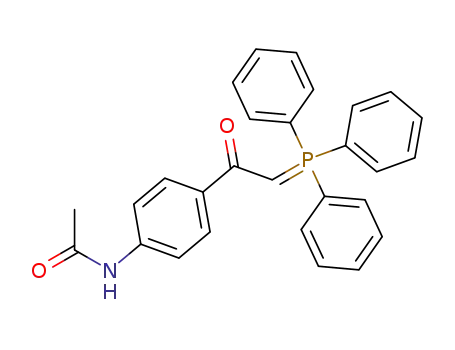 Molecular Structure of 72876-78-9 (N-{4-[(triphenyl-lambda~5~-phosphanylidene)acetyl]phenyl}acetamide)