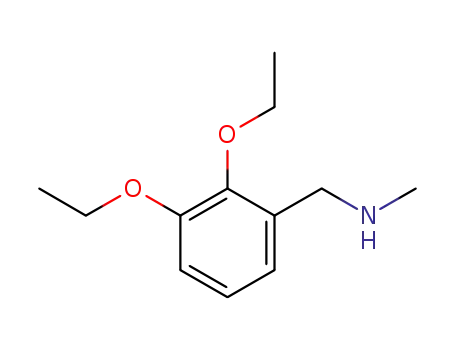 Molecular Structure of 709649-66-1 (Benzenemethanamine, 2,3-diethoxy-N-methyl- (9CI))