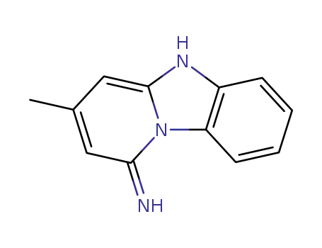 Molecular Structure of 72570-54-8 (Pyrido[1,2-a]benzimidazol-1(5H)-imine, 3-methyl- (9CI))