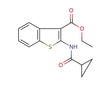 2-(cyclopropanecarbonyl-amino)-benzo[b]thiophene-3-carboxylic acid ethyl ester