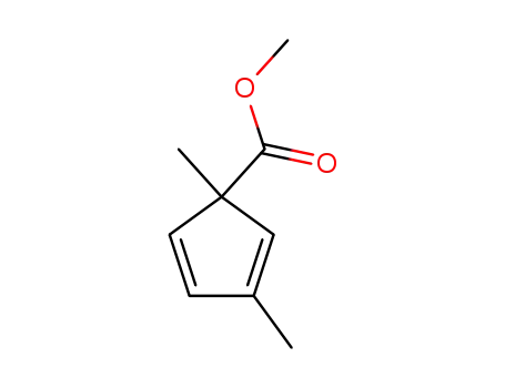 Molecular Structure of 71242-68-7 (2,4-Cyclopentadiene-1-carboxylicacid,1,3-dimethyl-,methylester(9CI))