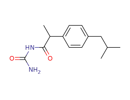 Molecular Structure of 59512-25-3 (N-2-(p-isobutylphenyl)propionylurea)
