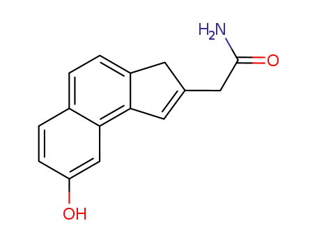 Molecular Structure of 72908-01-1 (2-(carbamylmethyl)-8-hydroxy-3H-cyclopenta(a)naphthalene)