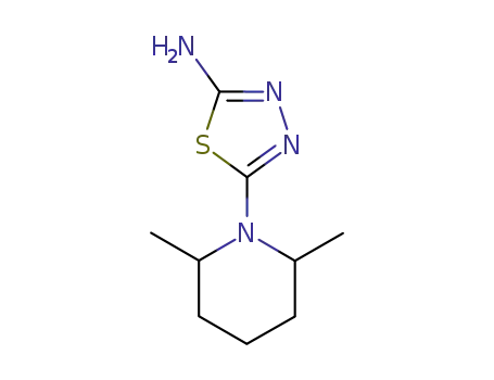 Molecular Structure of 71125-49-0 (5-(2,6-DIMETHYLPIPERIDIN-1-YL)-1,3,4-THIADIAZOL-2-AMINE)