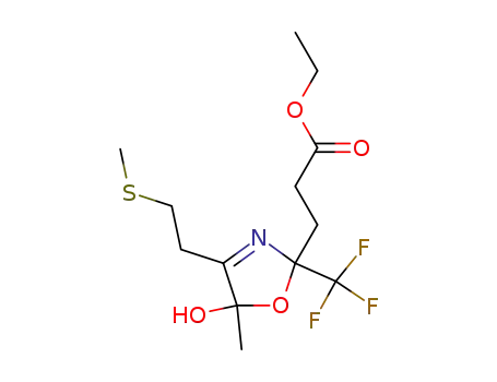 3-[5-Hydroxy-5-methyl-4-(2-methylsulfanyl-ethyl)-2-trifluoromethyl-2,5-dihydro-oxazol-2-yl]-propionic acid ethyl ester