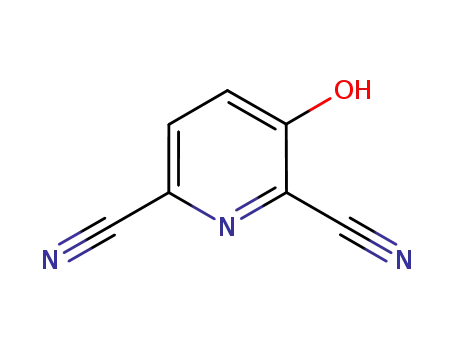 Molecular Structure of 727736-73-4 (2,6-Pyridinedicarbonitrile, 3-hydroxy- (9CI))