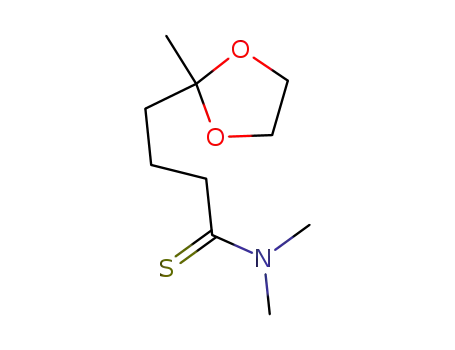Molecular Structure of 73199-95-8 (1,3-Dioxolane-2-butanethioamide,  N,N,2-trimethyl-)