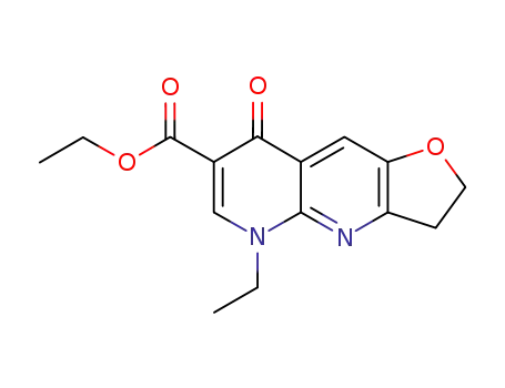 Molecular Structure of 81711-99-1 (Furo[3,2-b][1,8]naphthyridine-7-carboxylic acid,
5-ethyl-2,3,5,8-tetrahydro-8-oxo-, ethyl ester)