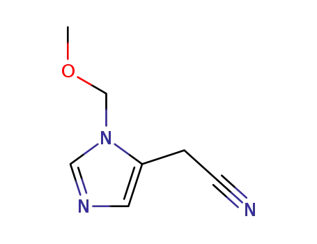 Molecular Structure of 732251-46-6 (1H-Imidazole-5-acetonitrile,1-(methoxymethyl)-(9CI))