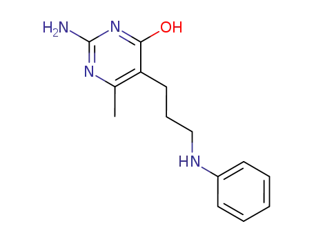 Molecular Structure of 732-22-9 (2-amino-6-methyl-5-[3-(phenylamino)propyl]pyrimidin-4(1H)-one)