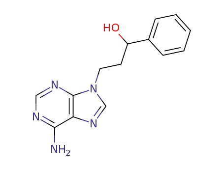 Molecular Structure of 7278-48-0 (3-(6-amino-9H-purin-9-yl)-1-phenylpropan-1-ol)