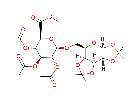 6-O-(methyl 2',3',4'-tri-O-acetyl-β-D-glucuronatopyranosyl)-1,2;3,4-di-O-isopropylidene-α-D-galactopyranose
