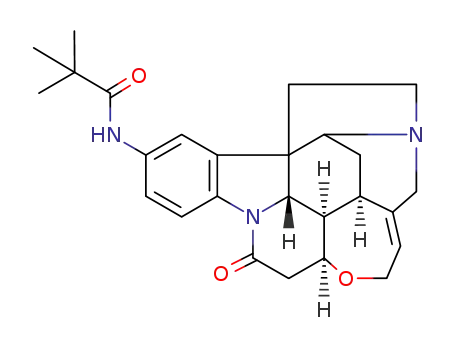 Molecular Structure of 70962-29-7 (2,2-dimethyl-N-(10-oxostrychnidin-2-yl)propanamide)