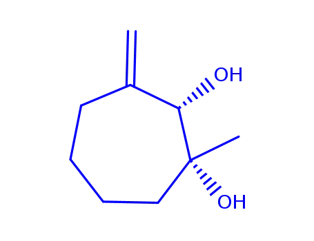 Molecular Structure of 728878-72-6 (1,2-Cycloheptanediol, 1-methyl-3-methylene-, (1R,2S)-rel- (9CI))
