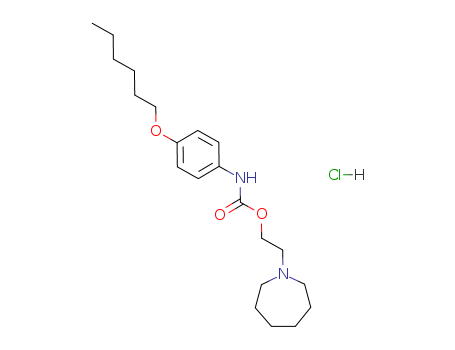 2-(azepan-1-ium-1-yl)ethyl N-(4-hexoxyphenyl)carbamate chloride