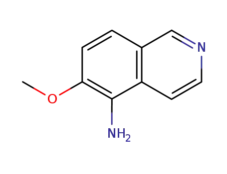 Molecular Structure of 72677-90-8 (5-Isoquinolinamine,6-methoxy-(9CI))