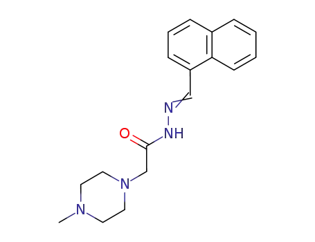 Molecular Structure of 72606-48-5 (1-Piperazineacetic acid, 4-methyl-, 2-(1-naphthylmethylene)hydrazide)