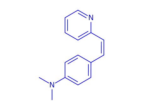 Molecular Structure of 726-37-4 (2-(4-(DIMETHYLAMINO)STYRYL)PYRIDINE  95)
