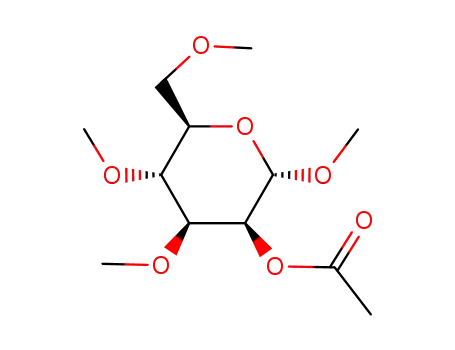 Molecular Structure of 72922-28-2 (Methyl 2-O-acetyl-3,4,6-tri-O-methyl-alpha-D-mannopyranoside)