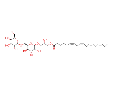 (6Z,9Z,12Z,15Z)-octadeca-6-9-12-15-tetraenoic acid (2R)-3-[(6-O-α-galactopyranosyl-β-D-galactopyranosyl)oxy]-2-hydroxypropyl ester