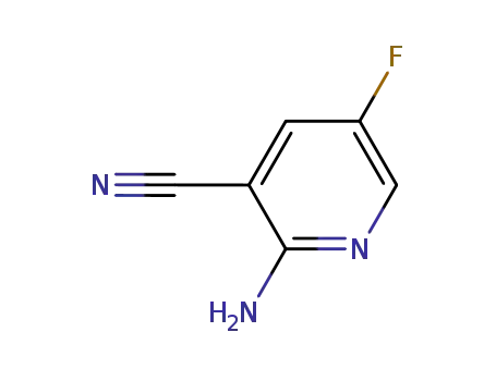 Molecular Structure of 801303-22-0 (2-Amino-3-cyano-5-fluoropyridine)