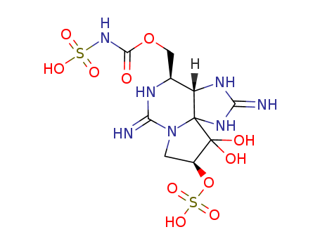 (3aS,10aS)-3aα,4,9,10-Tetrahydro-2,6-diamino-4α-[[(sulfoaminocarbonyl)oxy]methyl]-1H,8H-pyrrolo[1,2-c]purine-9β,10,10-triol 9-sulfate