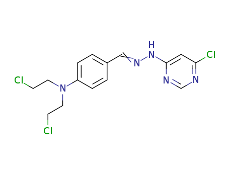 N-[[4-[bis(2-chloroethyl)amino]phenyl]methylideneamino]-6-chloro-pyrimidin-4-amine cas  799-04-2
