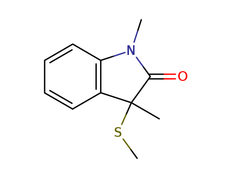 2H-Indol-2-one,1,3-dihydro-1,3-dimethyl-3-(methylthio)-(9CI)