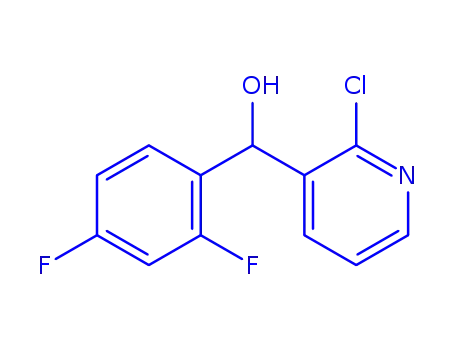 Molecular Structure of 80100-26-1 ((2-chloropyridin-3-yl)(2,4-difluorophenyl)methanol)