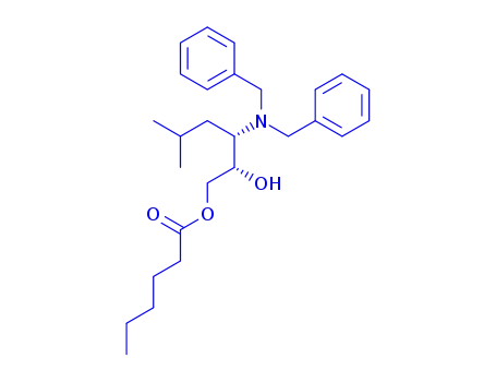 Molecular Structure of 871949-01-8 (HEXANOIC ACID (2S,3S)-3-DIBENZYLAMINO-2-HYDROXY-5-METHYLHEXYL ESTER)
