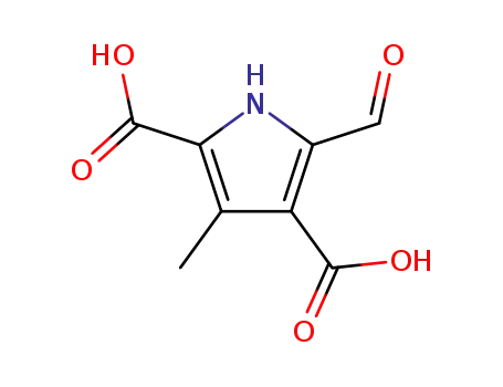 Molecular Structure of 79754-38-4 (5-FORMYL-3-METHYL-1H-PYRROLE-2,4-DICARBOXYLIC ACID)