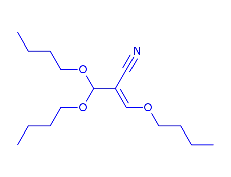 Molecular Structure of 87466-80-6 (1,3,3-Tributoxy-1-propene-2-carbonitrile)