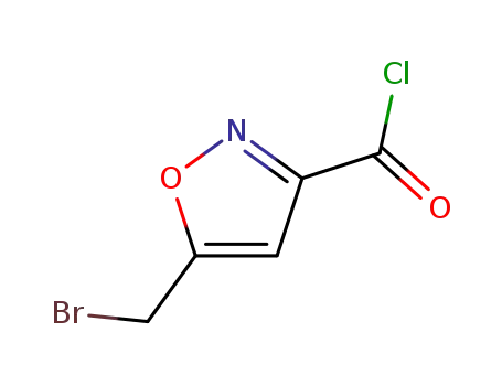 Molecular Structure of 95312-12-2 (5-(broMoMethyl)isoxazole-3-carbonyl chloride)