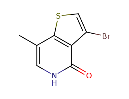 Molecular Structure of 832697-56-0 (Thieno[3,2-c]pyridin-4(5H)-one, 3-bromo-7-methyl-)