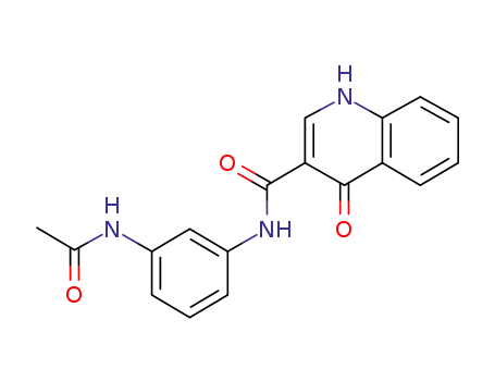 Molecular Structure of 873054-30-9 (N-[3-(acetylamino)phenyl]-4-oxo-1,4-dihydroquinoline-3-carboxamide)
